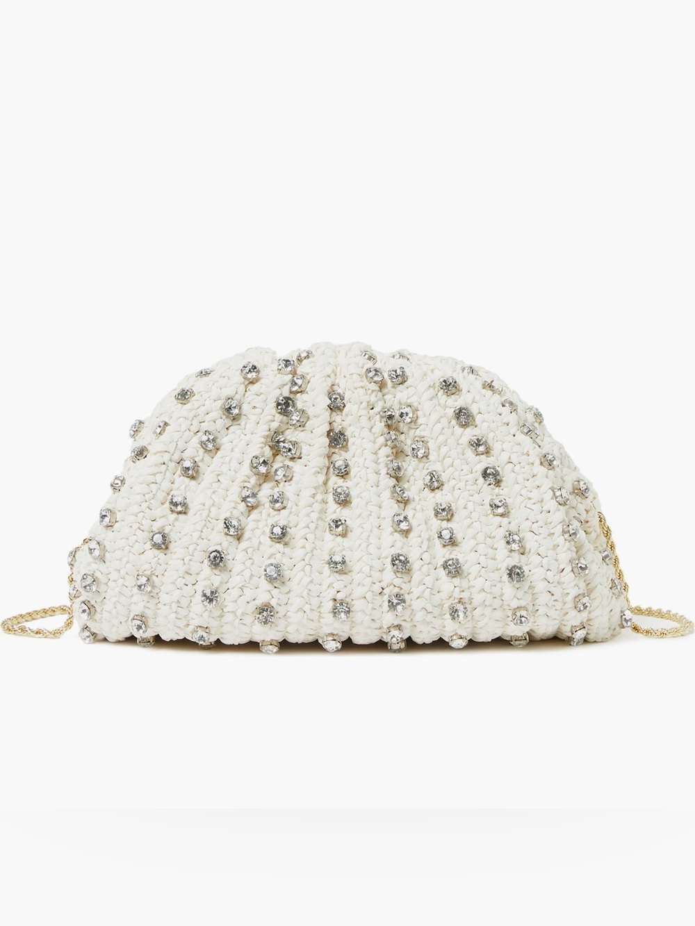 Loeffler Randall bailey white dome clutch